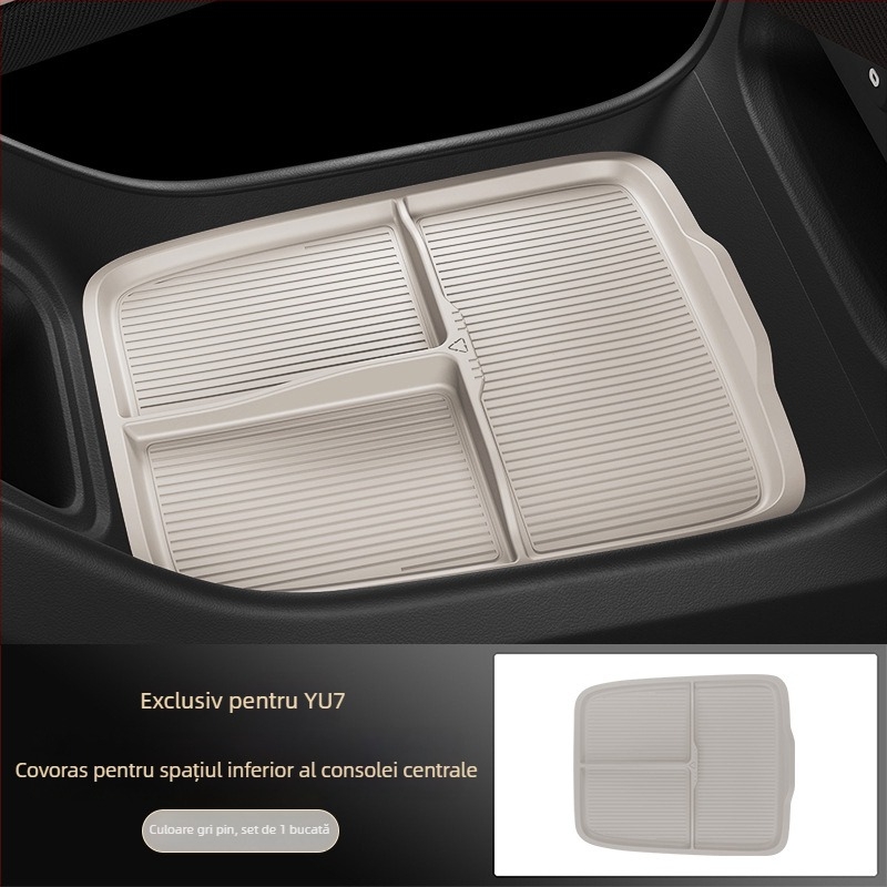Tavă de depozitare pentru consola centrală Yu7 sub cotieră – Silicon pentru interior auto (Origine: Guangzhou; Fără personalizare)