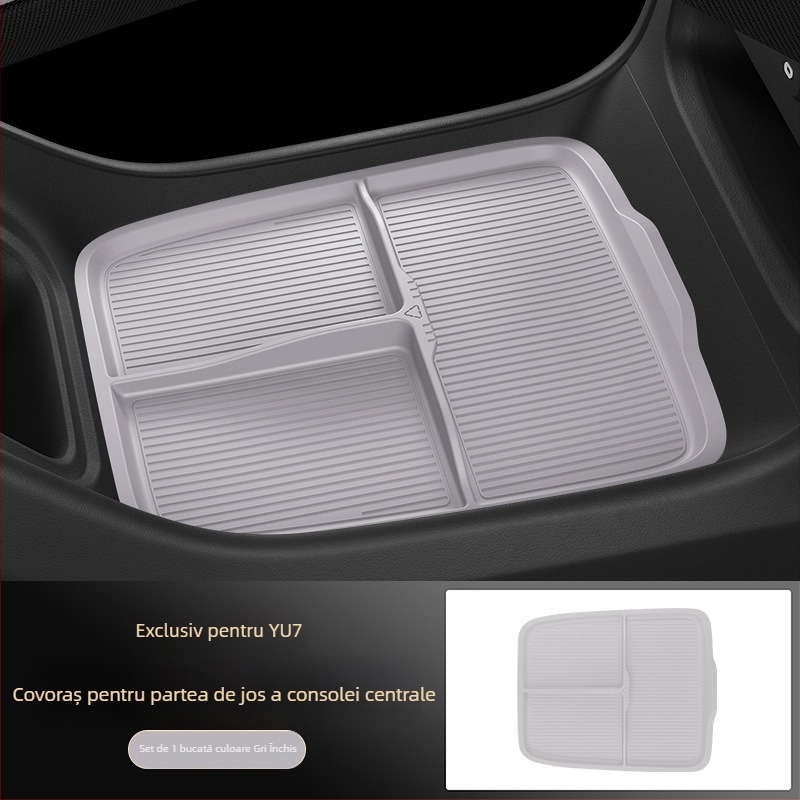 Tavă de depozitare pentru consola centrală Yu7 sub cotieră – Silicon pentru interior auto (Origine: Guangzhou; Fără personalizare)