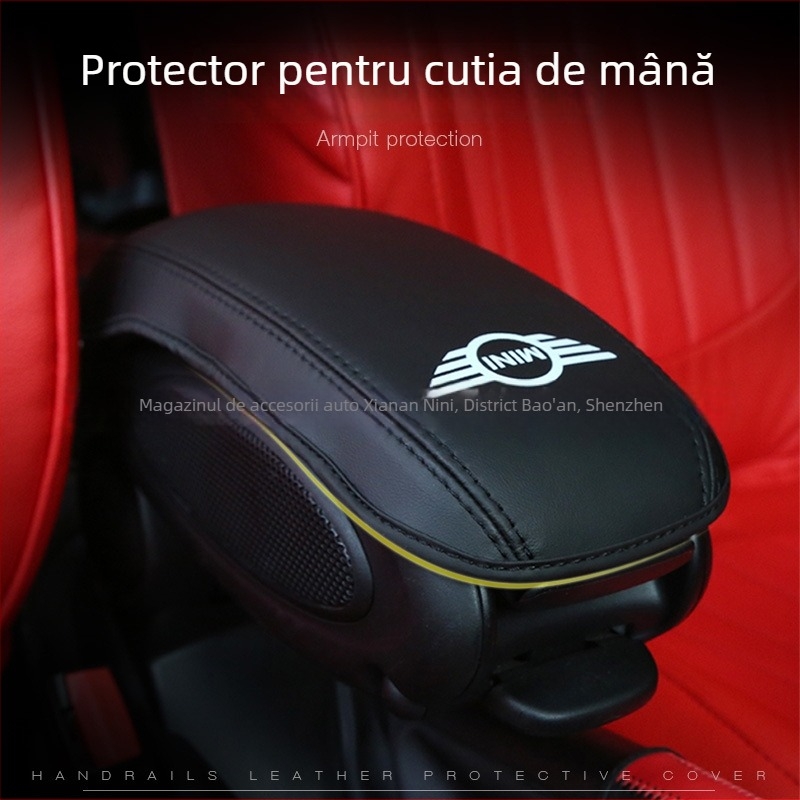 Capot central pentru cotieră din piele Ultrafilm pentru BMW Mini Cooper F56/F60 – pernă protectoare, fără personalizare