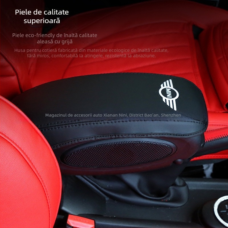 Capot central pentru cotieră din piele Ultrafilm pentru BMW Mini Cooper F56/F60 – pernă protectoare, fără personalizare