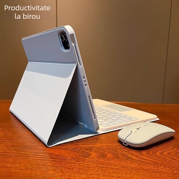 Tastatură Bluetooth cu touchpad pentru tablete — atașare magnetică, asociere instantă, compatibilă cu iPad și tablete Android