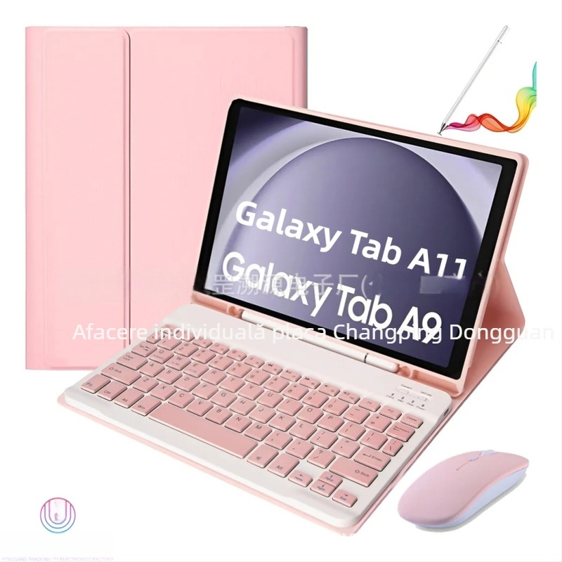 Carcasă cu tastatură Bluetooth pentru Samsung Galaxy Tab A11 (SM-X310) cu mouse, interfață USB, cablu de încărcare 0,3 m
