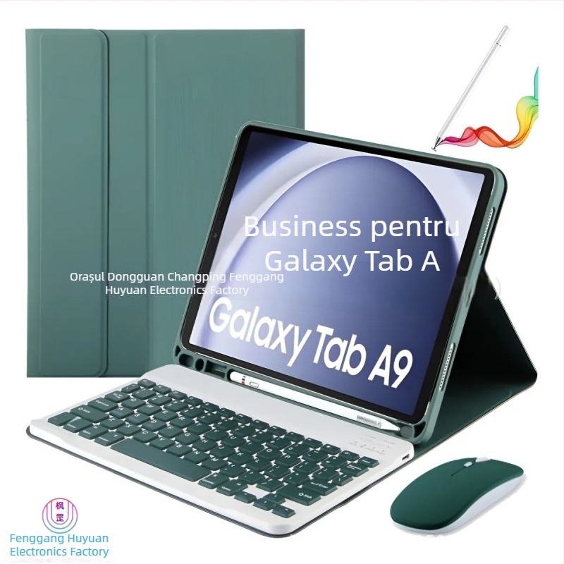 Carcasă cu tastatură Bluetooth pentru Samsung Galaxy Tab A11 (SM-X310) cu mouse, interfață USB, cablu de încărcare 0,3 m