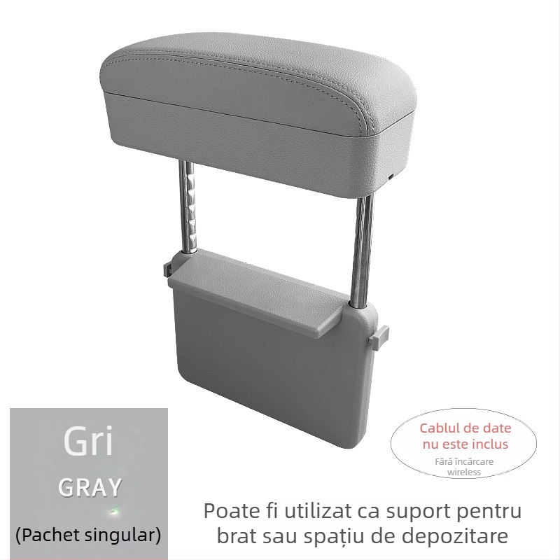 Cutie pentru cotieră auto pentru spațiul dintre scaune — universal, din piele, personalizabil cu logo