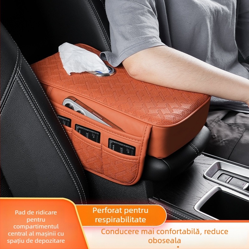 Perne pentru cotiera centrală din piele – universală, personalizabilă, husă de protecție pentru interiorul mașinii
