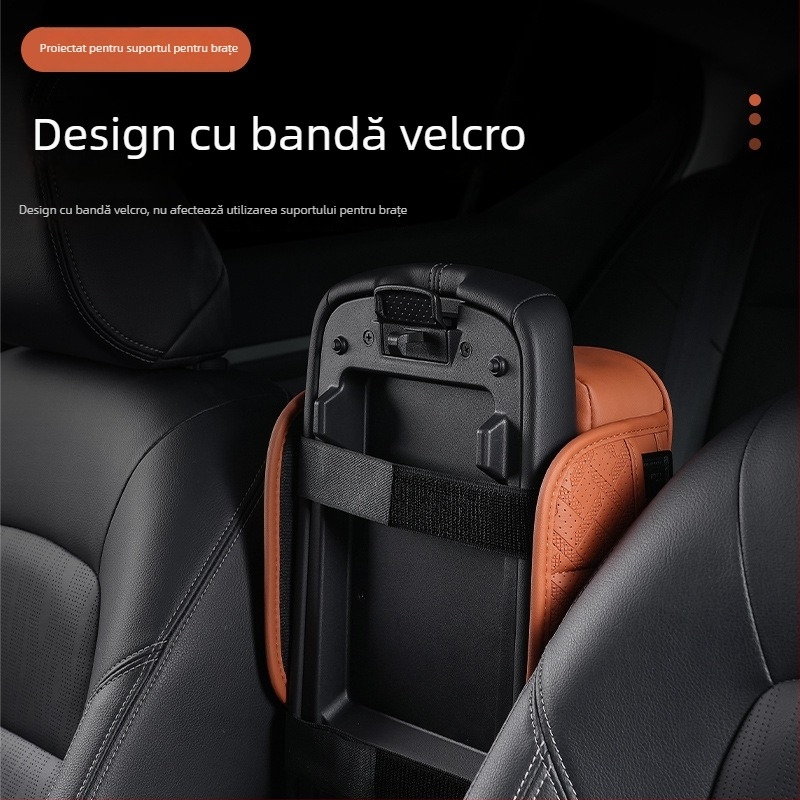 Perne pentru cotiera centrală din piele – universală, personalizabilă, husă de protecție pentru interiorul mașinii