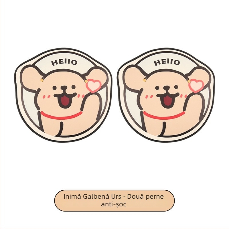 Protector pentru spatele scaunului auto cu design cu cățeluș inimioară, material PU, umplutură din burete, universal, brand Xuan ruyi