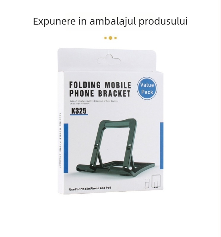 Suport pliabil de birou pentru telefoane și tablete, model K325, din plastic