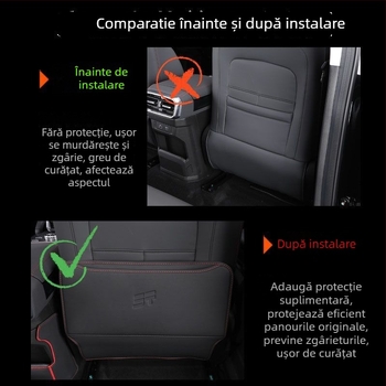 Protecție pentru scaunul din spate și spătar, rezistent la pete și uzură, modificare interioară, Modelul 001
