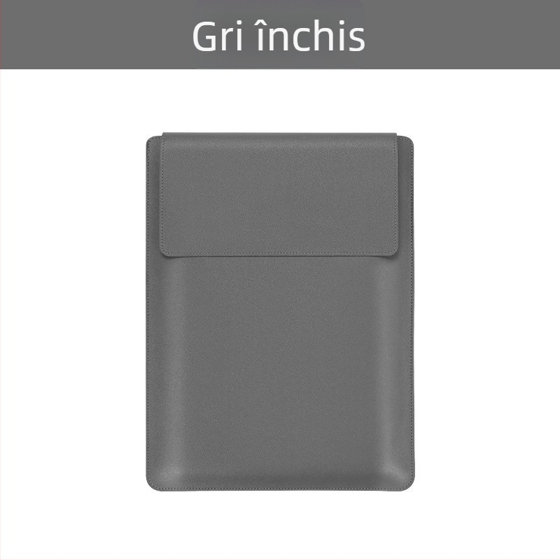 Husă de protecție din piele PU cu suport reglabil, pentru laptopuri și tablete, în stil clutch cu mâner, rezistentă la apă și uzură