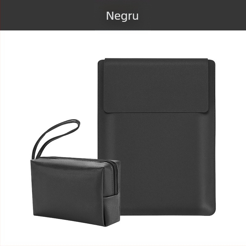 Husă de protecție din piele PU cu suport reglabil, pentru laptopuri și tablete, în stil clutch cu mâner, rezistentă la apă și uzură