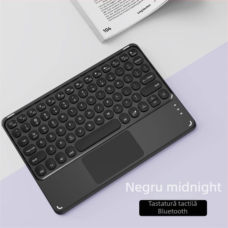 Tastatură și mouse Bluetooth fără fir cu keypad numeric; compatibil cu Apple iPad, tablete Huawei și telefoane Android; conectare Bluetooth; încărcare silențioasă