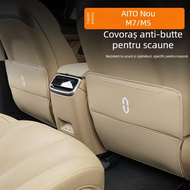 Covorașe de protecție pentru bancheta din spate, compatibile cu 24 modele AITO Wenjie M7, protecție împotriva murdăriei în interior
