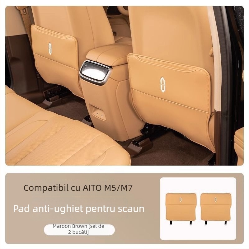 Covorașe de protecție pentru bancheta din spate, compatibile cu 24 modele AITO Wenjie M7, protecție împotriva murdăriei în interior