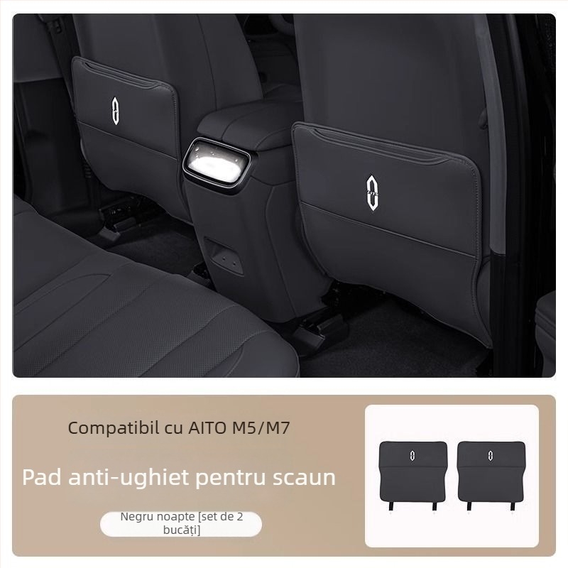 Covorașe de protecție pentru bancheta din spate, compatibile cu 24 modele AITO Wenjie M7, protecție împotriva murdăriei în interior