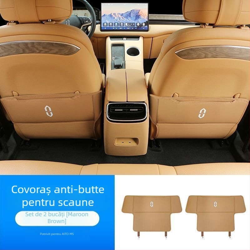 Covorașe de protecție pentru bancheta din spate, compatibile cu 24 modele AITO Wenjie M7, protecție împotriva murdăriei în interior