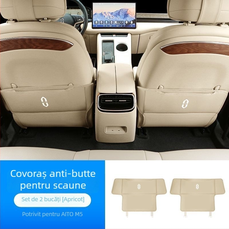 Covorașe de protecție pentru bancheta din spate, compatibile cu 24 modele AITO Wenjie M7, protecție împotriva murdăriei în interior
