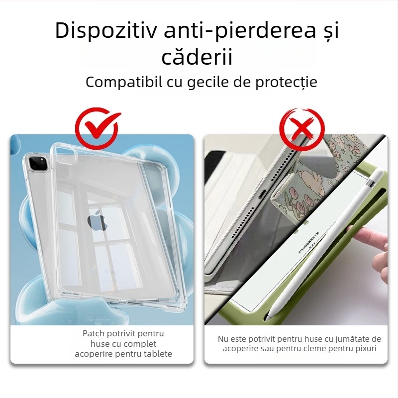 Patch anti-pierdere pentru iPad – accesorii pentru stylus, compatibil cu huse pentru telefoane și tablete, brand Qiongyu dolphin, lansat în 2024.