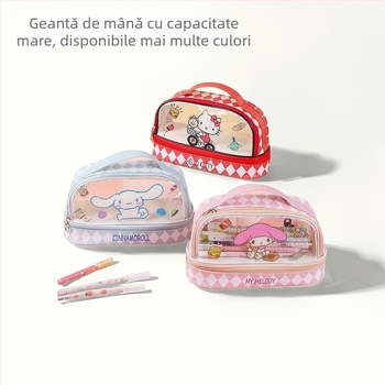 Penar pentru creioane - Material PU - Unisex - Stil coreean - Model 2018