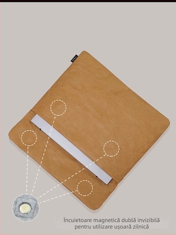 Husa de tabletă cu închidere magnetică — impermeabilă, ultra-ușoară, rezistentă la uzură, antișoc; material: hârtie; căptușeală: poliester; stil urban minimalist; lansare primăvară 2025