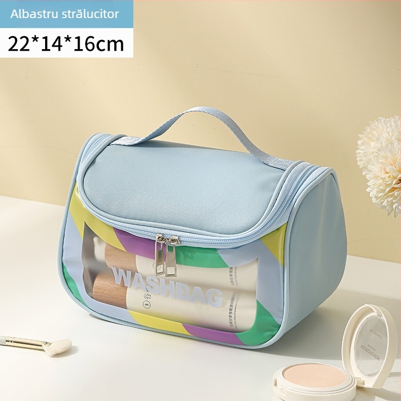 Geantă cosmetică PVC cilindrică Shiguang - organizator de călătorie multifuncțional pentru machiaj