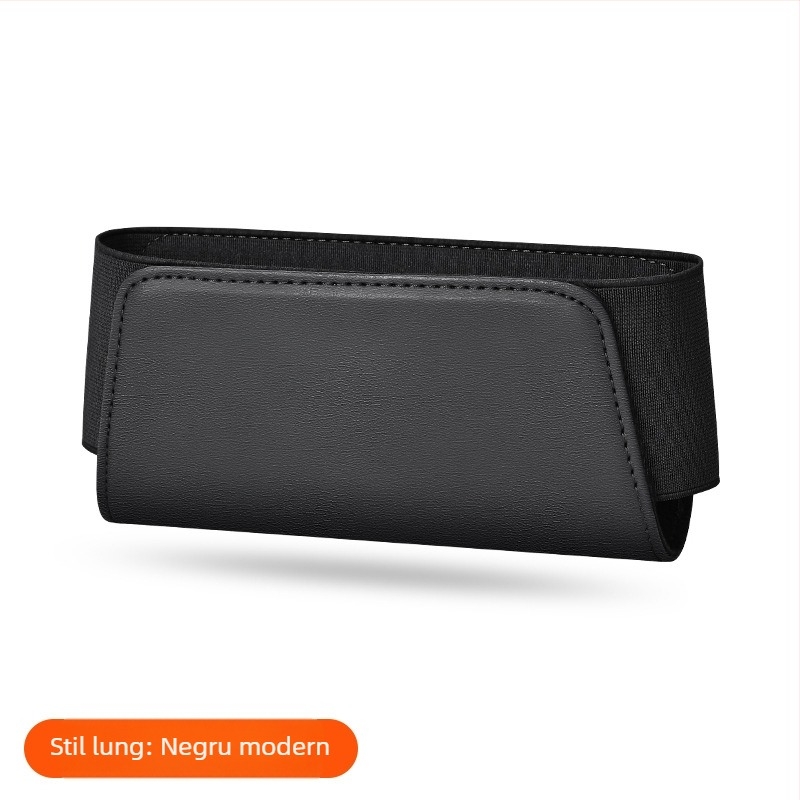 Cutie de depozitare auto din piele, pentru spatele scaunului, multifuncțională, pliabilă, impermeabilă și rezistentă la uzură, pentru orificiul de ventilație