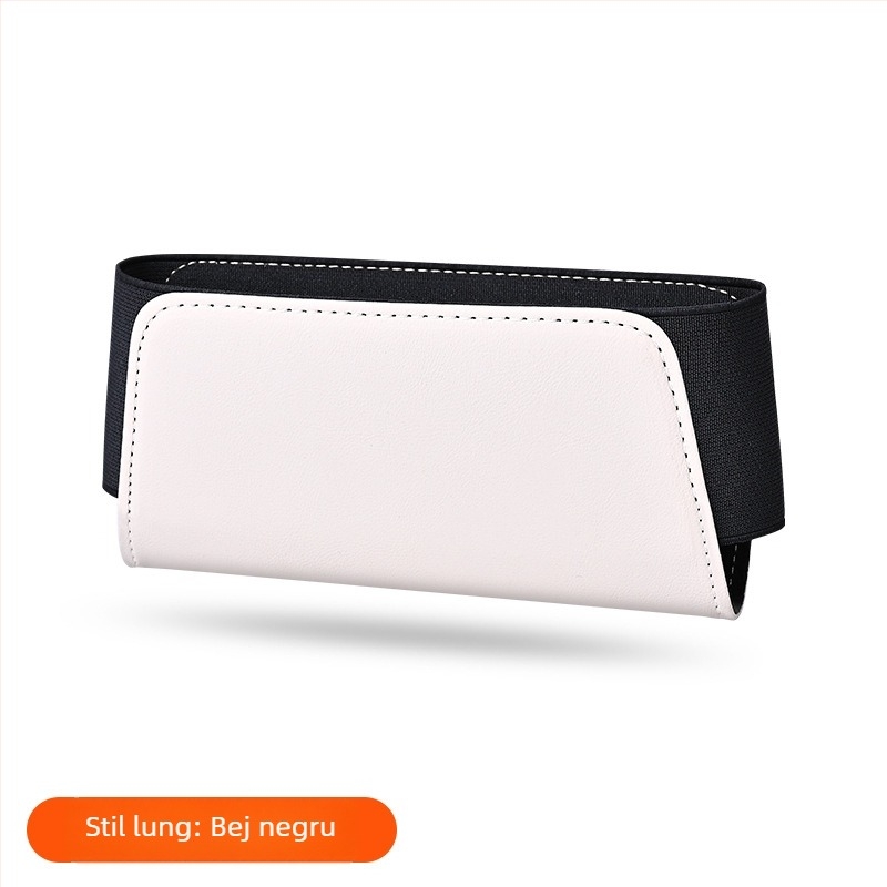 Cutie de depozitare auto din piele, pentru spatele scaunului, multifuncțională, pliabilă, impermeabilă și rezistentă la uzură, pentru orificiul de ventilație