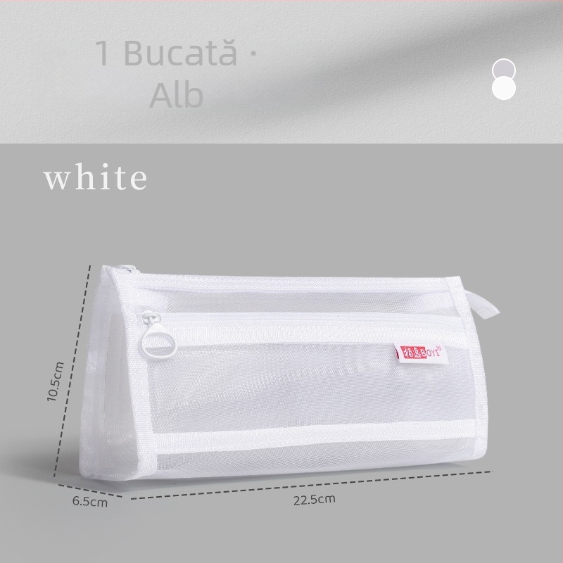 Penar din plasă cu dublu strat, capacitate mare, formă trapezoidală, stil minimalist, portabil, greutate 50 g