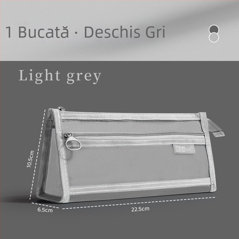 Penar din plasă cu dublu strat, capacitate mare, formă trapezoidală, stil minimalist, portabil, greutate 50 g