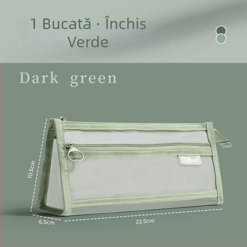 Penar din plasă cu dublu strat, capacitate mare, formă trapezoidală, stil minimalist, portabil, greutate 50 g