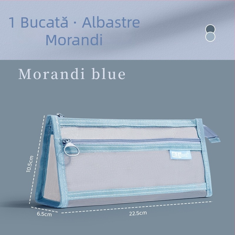Penar din plasă cu dublu strat, capacitate mare, formă trapezoidală, stil minimalist, portabil, greutate 50 g