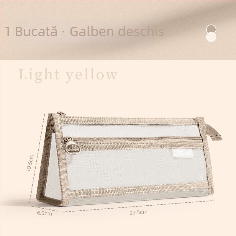 Penar din plasă cu dublu strat, capacitate mare, formă trapezoidală, stil minimalist, portabil, greutate 50 g