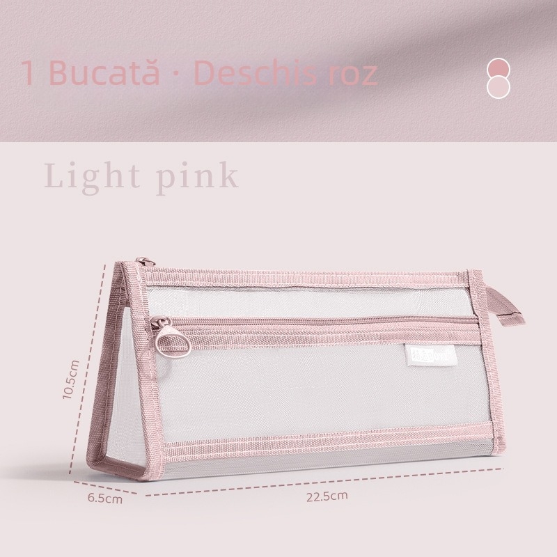 Penar din plasă cu dublu strat, capacitate mare, formă trapezoidală, stil minimalist, portabil, greutate 50 g