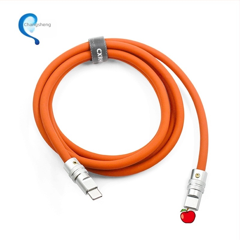 Cablu Apple Lightning pentru încărcare și date din silicon – 1–2 m, încărcare rapidă 27W, structură din silicon