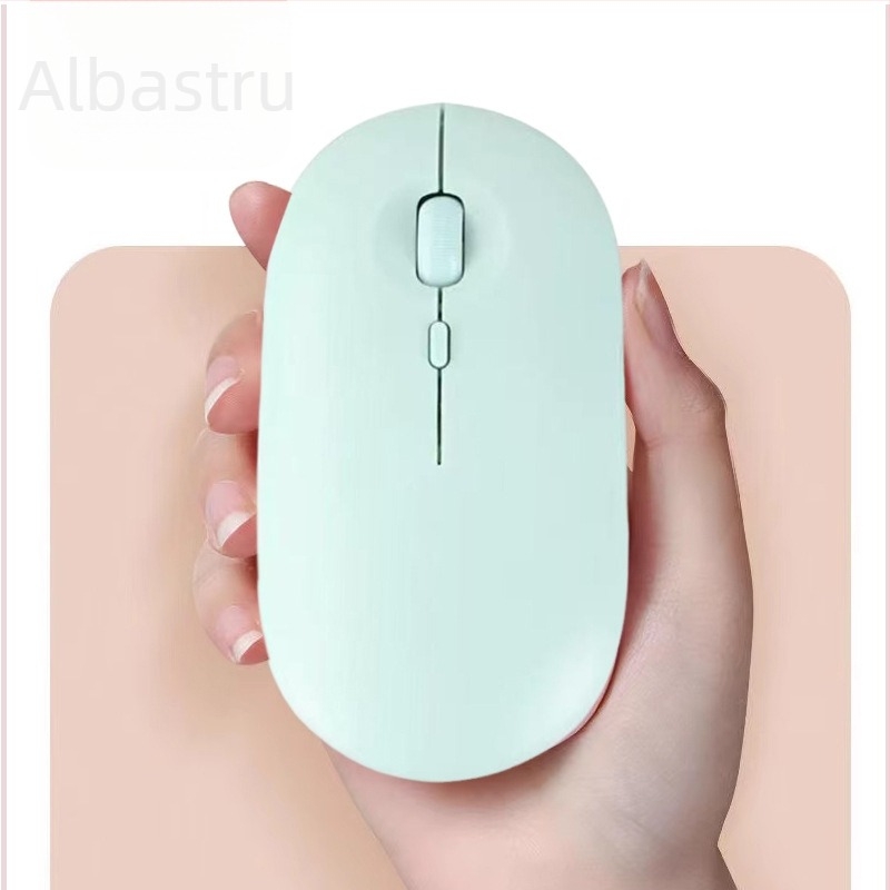 Mouse fără fir cu 2.4G + Bluetooth, 1600dpi, 4 butoane, reîncărcabil, ergonomic