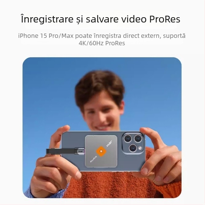 Cablu de date Type-C cu capete duale, Thunderbolt 3 și USB4 funcțional, compatibil cu iPhone 15, include cârlig de agățare