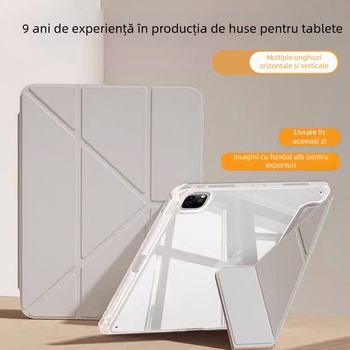 Huse de protecție pentru tabletă cu suport pentru stilou, 2 în 1 bază magnetică pliabilă, material PC, pentru tablete Apple