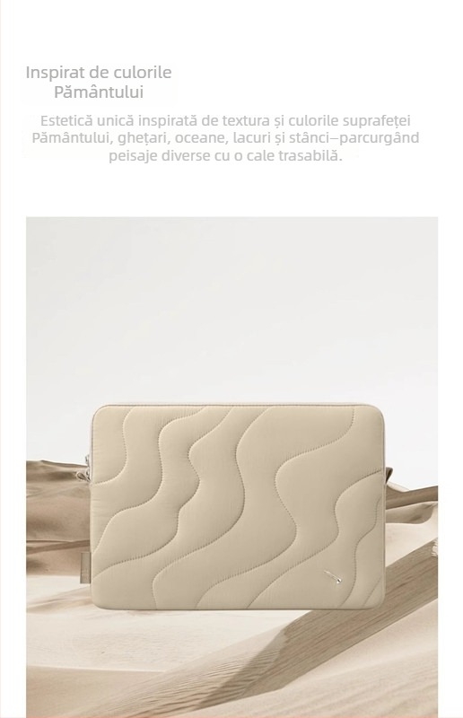 Husă pentru laptop și tabletă, impermeabilă, respirabilă, material PU, căptușeală poliester-bumbac, stil urban, primăvara 2025