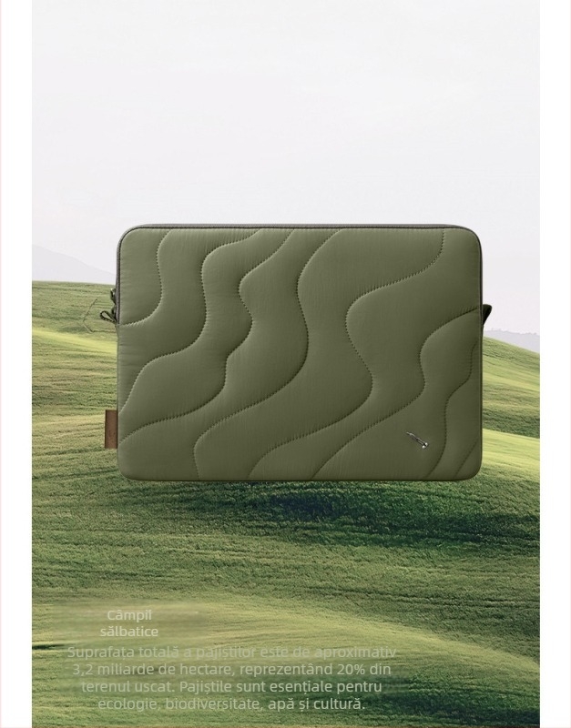 Husă pentru laptop și tabletă, impermeabilă, respirabilă, material PU, căptușeală poliester-bumbac, stil urban, primăvara 2025