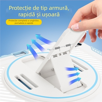 Carcasă de protecție pentru iPad Pro 11, compatibilă cu iPad A16 (2025), cu protecție completă anti-cădere, suport în modul orizontal și vertical și slot pentru stilou.