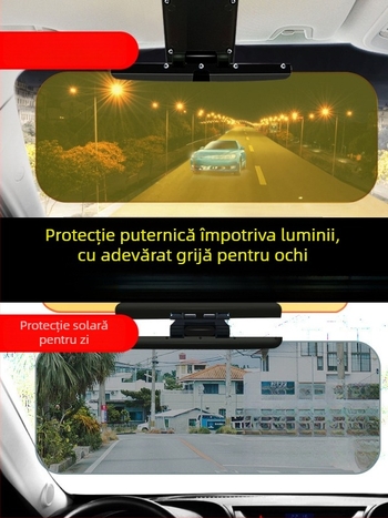 Oglindă anti-strălucire pentru mașină, montare cu bandă adezivă, potrivire universală, stil simplu