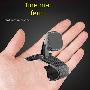 Suport auto pentru telefon cu vizualizare directă – montaj magnetic snap-on, neîncărcabil; compatibil cu parasolar, bord și oglinda retrovizoare