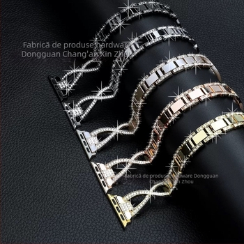 Brățară metalică pentru Apple Watch, închizătoare Snap, lansare 2018; Compatibilă cu Apple Watch, Universale, Huawei, Alte