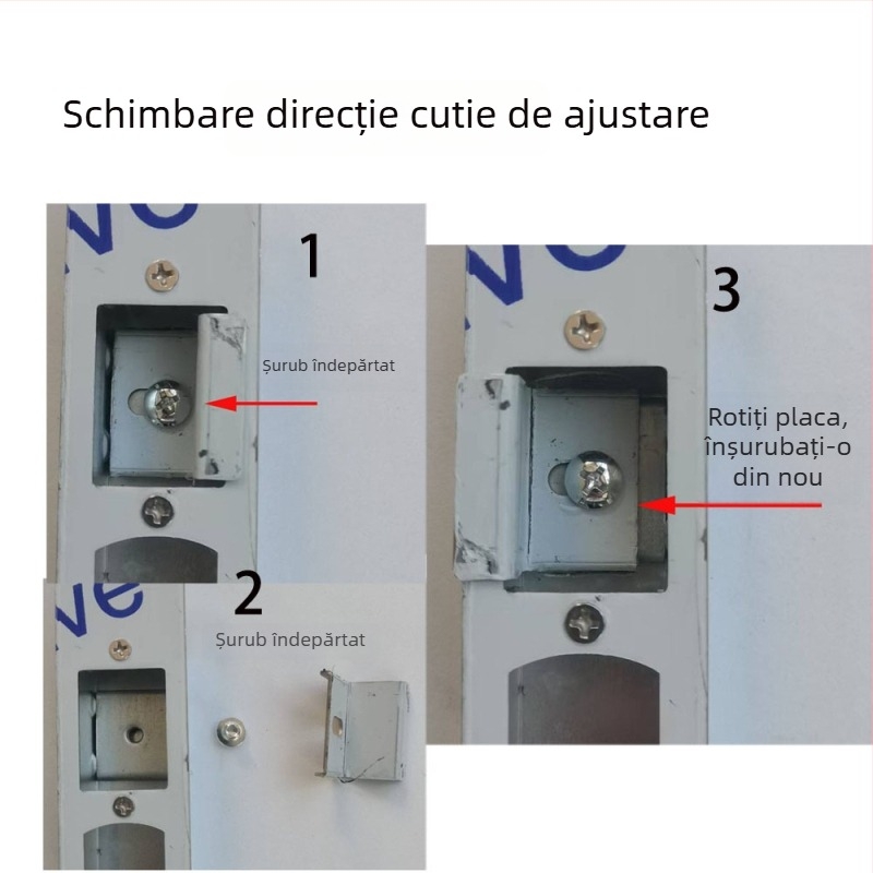 Set de accesorii pentru încuietoare de ușă — control central reglabil, din oțel inoxidabil și fier, stil modern minimalist