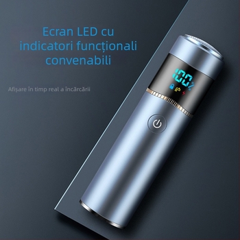 Aparat de ras electric cu cap rotativ, rezistent la apă, baterie încorporată 1200–2000mAh, autonomie peste 60 de minute, încărcare 1 oră, carcasă din aliaj de aluminiu