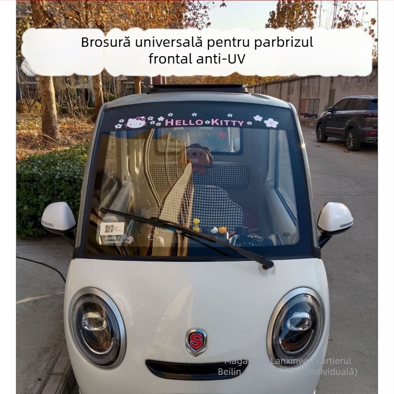 Ștampilă/Etichetă pentru parbrizul frontal pentru mașini, tricicluri, vehicule electrice și vehicule cu patru roți; Film UV; Protecție pentru geamul din față și din spate; Cod produs 1004529048; Brand Other; Material Other