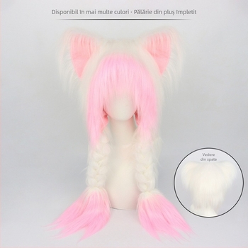 Șapcă cu urechi de pisică din pluș, inspirație Y2K, pentru adulți; Brand: New Domain; Pentru adulți; Vara 2024