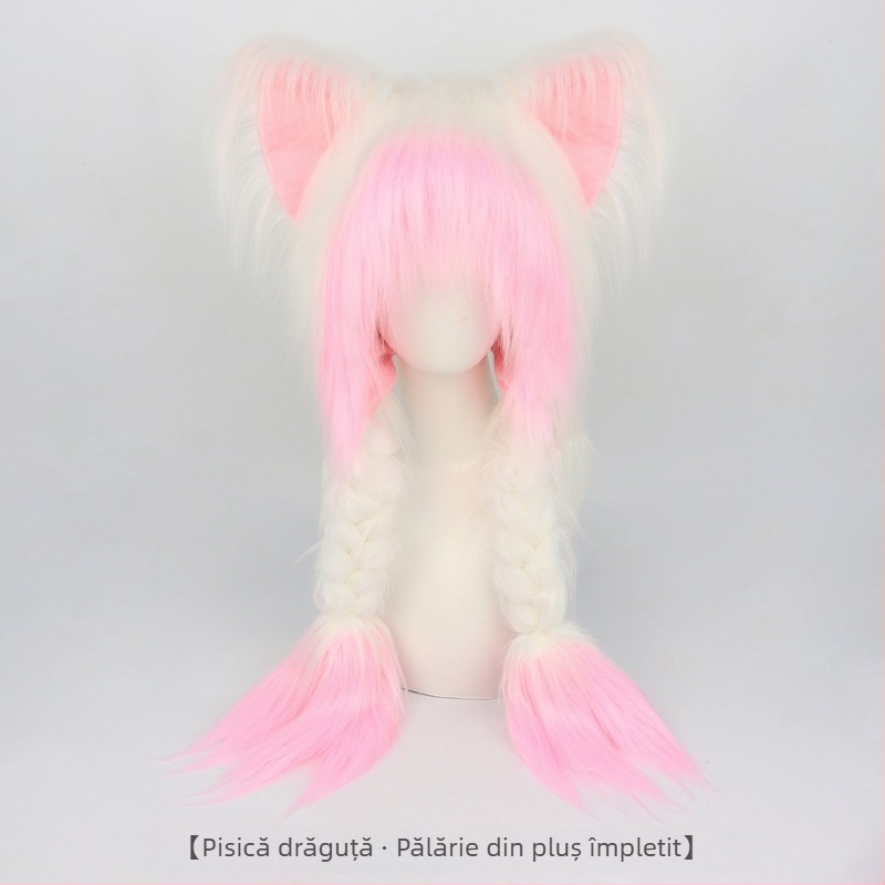 Șapcă cu urechi de pisică din pluș, inspirație Y2K, pentru adulți; Brand: New Domain; Pentru adulți; Vara 2024