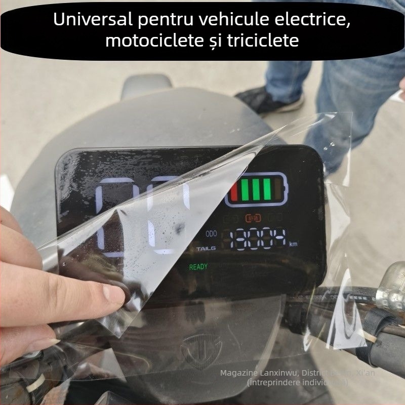 Folie de protecție pentru ecran pentru vehicule electrice și motociclete – consola centrală, film HD TPH, potrivire universală, modelul 1004530819
