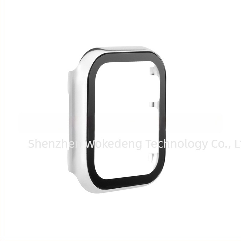Husă Apple Watch din aluminiu, finisaj oglindit, cu protecție a ecranului din sticlă temperată, compatibilă cu Apple Watch Series 8/SE/7/6/5